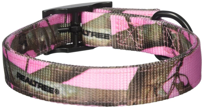 OmniPet Officially Licensed Realtree APC Camouflage Nylon Collar for Dogs, 21", Pink